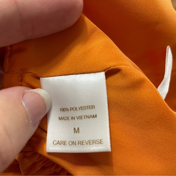 NWT NY & Co. Eva Mendes 2 Piece Set Tangarine Time Skirt and Blouse Top Size 8/M - Picture 9 of 16